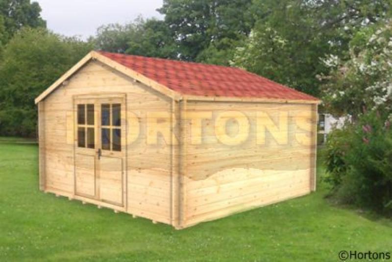 4x4m 28mm Redhill Log Cabin - Click Image to Close