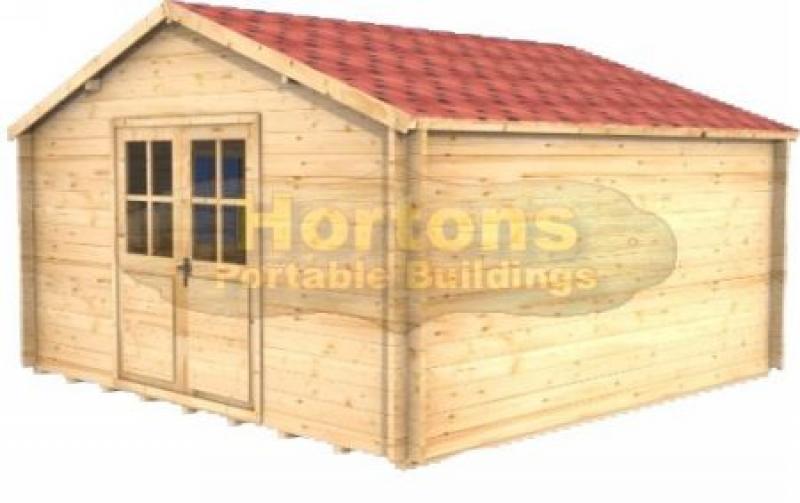 4x4m 28mm Redhill Log Cabin - Click Image to Close