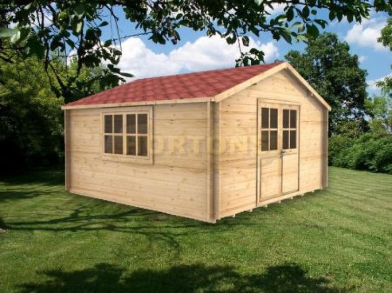 4x4m 28mm Redhill Log Cabin - Click Image to Close