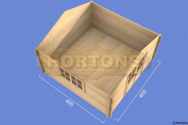 4x4m 28mm Redhill Log Cabin - Click Image to Close