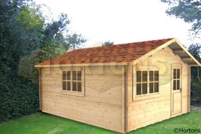 4x5 Epsom log cabin in 45mm thick wall logs - Click Image to Close