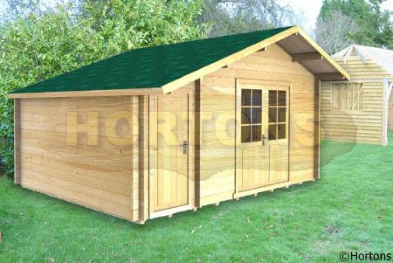 28mm Swindon 4.5m x 3.5m Log Cabin - Click Image to Close