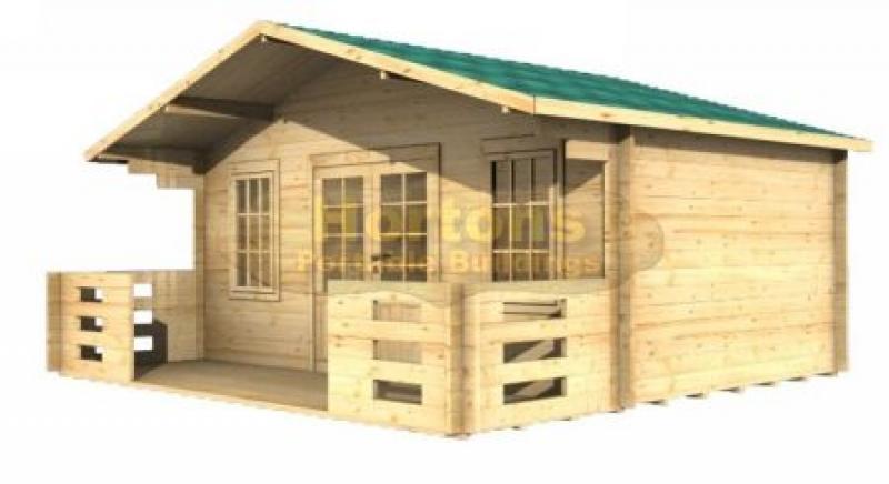 5x3m Huntingdon 35mm log cabin - Click Image to Close