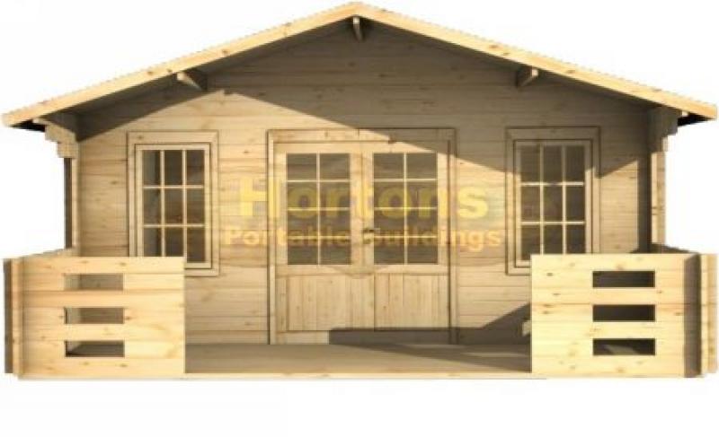 5x3m Huntingdon 35mm log cabin - Click Image to Close