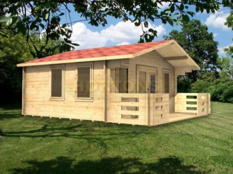 5x4m Lincoln 45mm log cabin - Click Image to Close