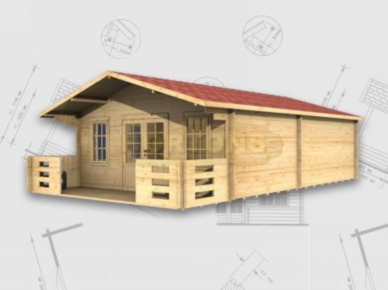 Exeter 60mm 5x8 Log Cabin - Click Image to Close