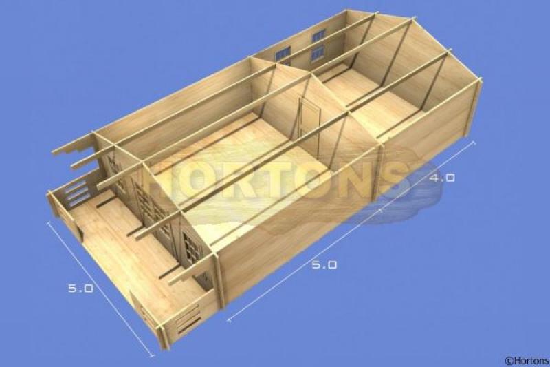 45mm Edenbridge 5 x 9 Log Cabin - Click Image to Close