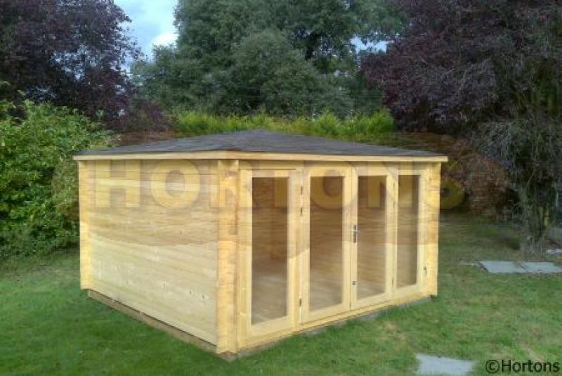 Kidderminster 70mm 3.5 x 3.5m Log Cabin - Click Image to Close