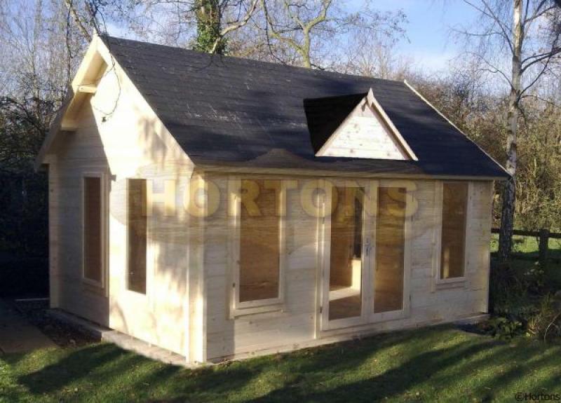 The Pavilion 45mm 5x4 Log Cabin - Click Image to Close
