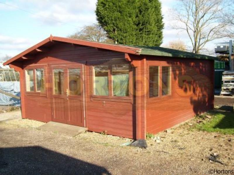 45mm Portsmouth 6x5m log cabin - Click Image to Close