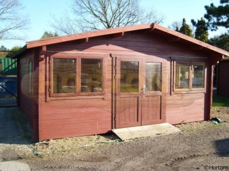 45mm Portsmouth 6x5m log cabin - Click Image to Close