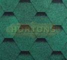 Heavy Duty Shaded Green Hexagonal Felt Shingles