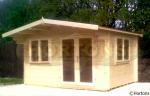 4x3m Leatherhead 35mm log cabin